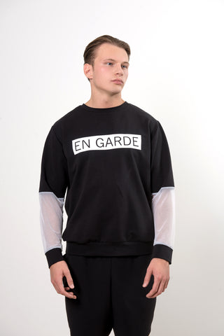 BLACK LOGO SWEATER